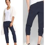 Athleta Navy Blue Aspire Ankle Pant Size 4 Joggers Track Pants Zip Pockets Photo 1