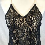 Bleuh Ciel  black lace overlay nude cami top size XS Photo 1