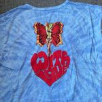 Boys Lie NWOT  Lady Butterfly Tee in Blue tie dye size M Photo 4