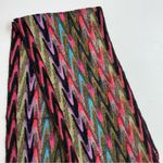 Tolani  Scarf Tassels Art To Wear Abstract Rainbow Long Black Green Purple Red Photo 2