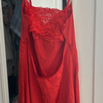 Urban Outfitters Red silk slip dress   Photo 0