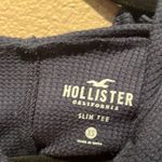 Hollister Women’s Navy Blue Waffle Knit Hoodie Long Sleeves Size XS Photo 5