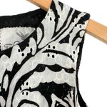 Anthropologie Tabitha Black and White Floral Cotton Eyelet Sleeveless Dress Size 0 Photo 3