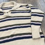 Aerie  Striped Oversized Split Neck Sweater. Photo 1