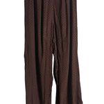 Splendid  Lumi Maroon Wide Leg Geometric Print Satin Pants Size XL Photo 9