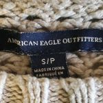 American Eagle s outfiter open cable knit light grey Sweater size S/P Photo 2