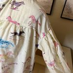 MOTHER Horse The New To Town Shirt Dress Size Medium Western Yellow Photo 4