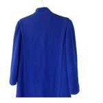 VINTAGE FORECASTER of BOSTON Wool Puff Sleeve Longline Pea Coat Blue Size L Photo 7