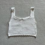 Wild Fable  White Red Crochet Hawaiian Floral Hibiscus Crop Top Tank Sz Sm Photo 1