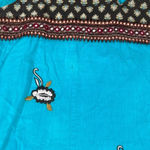 Women’s FFU Indian Kurti short sleeve Large Blue Photo 3