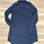 Navy blue long sleeve button up shirt dress #navyblue #shirtdress ovrszd small Photo 1