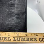 Vintage Etra Black and Brass Chain Croc Embossed Leather Purse Photo 6