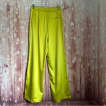 Micas Bright Yellow Basic Satin High Waisted Straight Leg Trousers Size L Photo 7