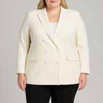 Eloquii New!  white/ivory double‎ breasted blazer, women plus size 24 Photo 1