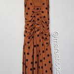 Anthropologie Polka Dot Ruched Midi Dress Photo 3