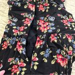 Forever 21  Junior Navy Blue Floral  Short Sleeve Mini Dress with Side Zipper Photo 10