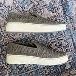 Vince Stafford Woven Slip-On Sneaker Size 8.5 Grey Taupe Leather Shoes Photo 8