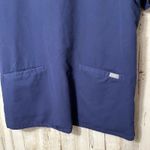 FIGS Navy Blue V Neck Two Pocket Scrub Top Womens Size XL Photo 1