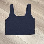 Terez BNWT  TLC Crop Top in Heather Navy Blue Size L Photo 2