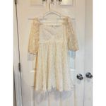 Little Mia Bella Floral Mini Dress Puff Sleeve‎ Square Neck Party M Gold Size M Photo 4