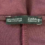 ZARA  Red Wine Long Sleeve Ruffle Dress in size small Photo 3