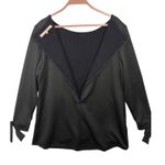 Hutch Anthropologie BlackTextured Long Sleeve Bow Cuff Dress Women sz XL Shift Photo 6