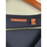 525 America  Womens Navy V-Neck Sweater S Rayon/Nylon Photo 1