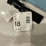 Sag Harbor NWT Women's 18 Linen Blend Cropped Pants Blue Zipper/Button Vacation Photo 5