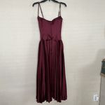 House Of CB  M A-C   'Beau' Wine Pleated Midi Dress NWOT Photo 9
