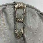 Gray Western Embroidered Oval Clutch Crossbody Buckle Purse‎ Photo 1