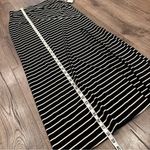 NEW NWT Mossimo Women’s Black Breton Striped Maxi Skirt Side Slit Sz S Nautical Photo 9