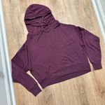 SO  | Burgundy Cropped Pullover Hoodie Sweatshirt, Size M Photo 0