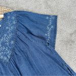 Loungees Women’s Denim Midi Dress Shortsleeve V Photo 5