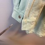 Avec Les Filles Shacket Mint Green Snap Button Terry Shirt Jacket Sz M GUC Photo 11