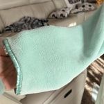 Oscar de la Renta Seafoam Green Zip Up Fleece House Coat Photo 1