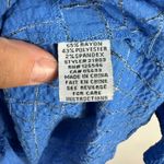 Habitat  Tunic Top Women M Blue Grid Textured Pockets Minimalist Artsy Lagenlook Photo 2