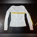 Old Navy White Rib-Knit Henley T-shirt Photo 8