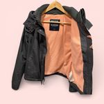 Hollister Cute  charcoal gray peach fleece lined all weather jacket w/hood crop Photo 1