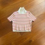 Callahan Knitwear Lucy Turtleneck Crop Sweater size small Red Photo 2