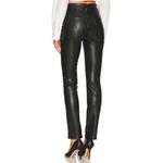 NWT Mother Dazzler Skimp in Wax On Wax Off Black Faux Leather Stretch Pants 30 Photo 2