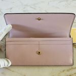 Michael Kors Jet Set Travel Blossom Pink Leather Flat Continental Wallet Photo 5