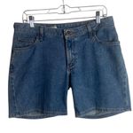 Carhartt Women’s Size 10 Denim Jean Shorts Blue Workwear Modest Casual Photo 0