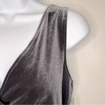 Equestrian Design Grey Velvet Mini Dress Size M NWT Gray Size M Photo 3
