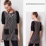 Anthropologie  Postmark Black White‎ Textured Tweed Knit Tunic Dress Lace Size S Photo 1