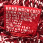 JJ basics J. J. Basics Knit Sweater, Red, White, Large Photo 6