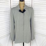 Nicola Italian Dot Matrix Single Breasted Blazer Black White 10 Hidden Button Photo 1