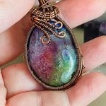 Rainbow Solar Quartz Copper Wired Pendant Photo 1