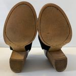 Hinge  Black Leather Lace Up Drea Heeled Sandals Photo 6