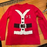 Santa Christmas Long Sleeve Workout Shirt Red Photo 0
