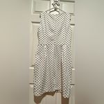 CHAPS  dress - white with black polka dots - size 14. Flattering. Pockets! Photo 5